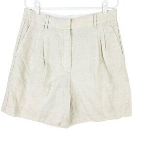 Wildfred‎ Women's Tencel/Linen Natural Ecru Pleated Front Shorts Size 12 NWOT